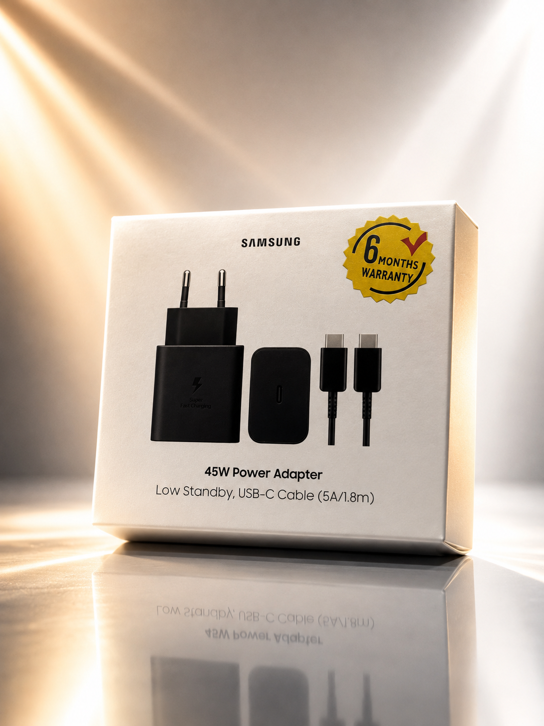شارژر سامسونگ 45 وات اورجینال به همراه کابل USB-C