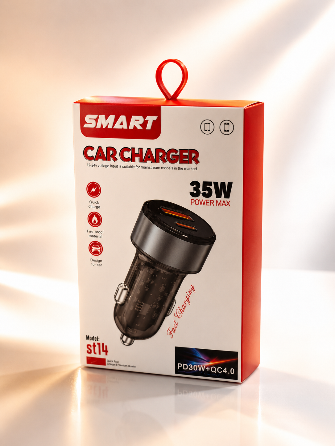  شارژر فندکی 35 وات اسمارت مدل ST14