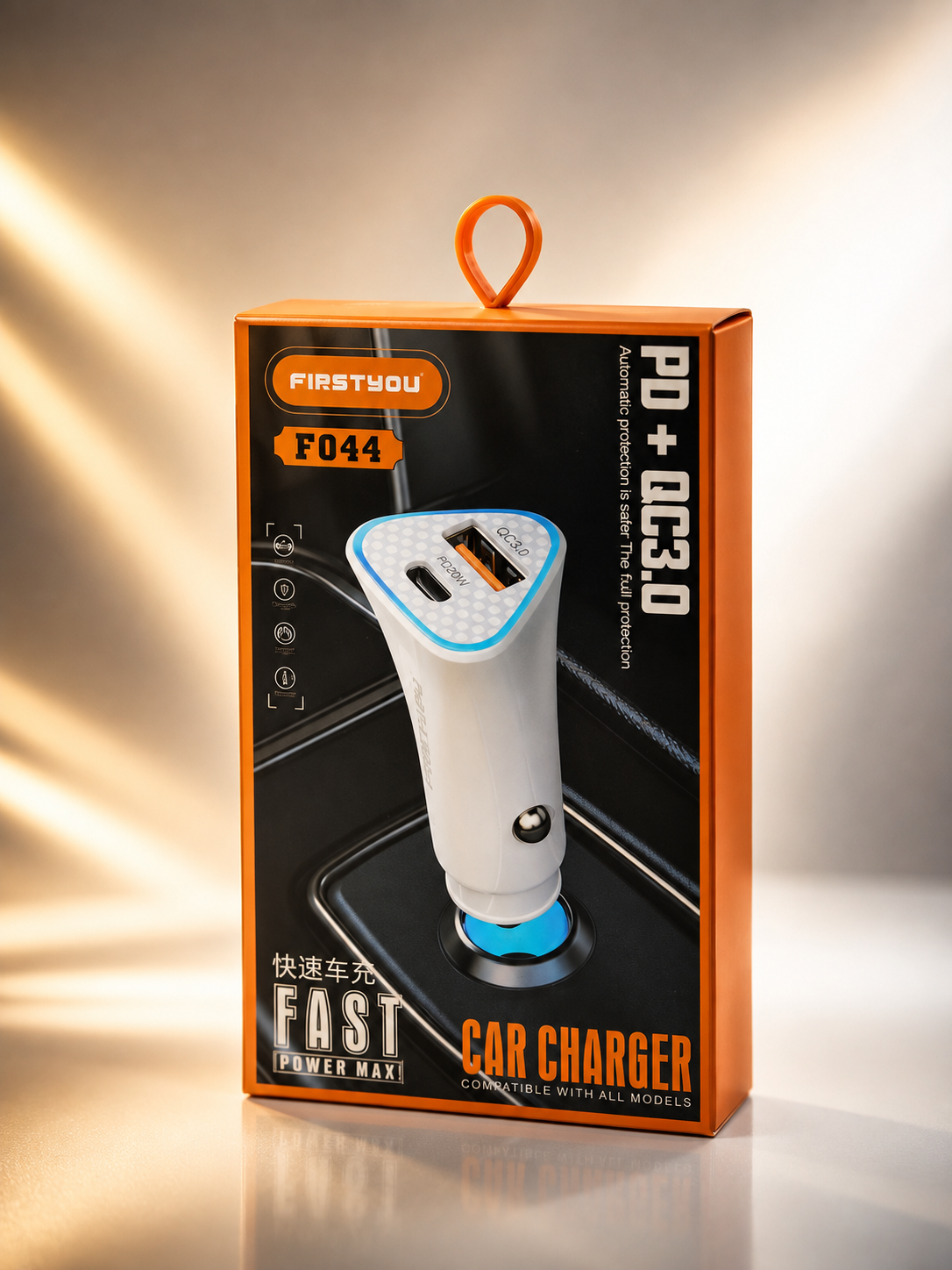 شارژر فندکی 30 وات FIRSTYOU مدل FO44