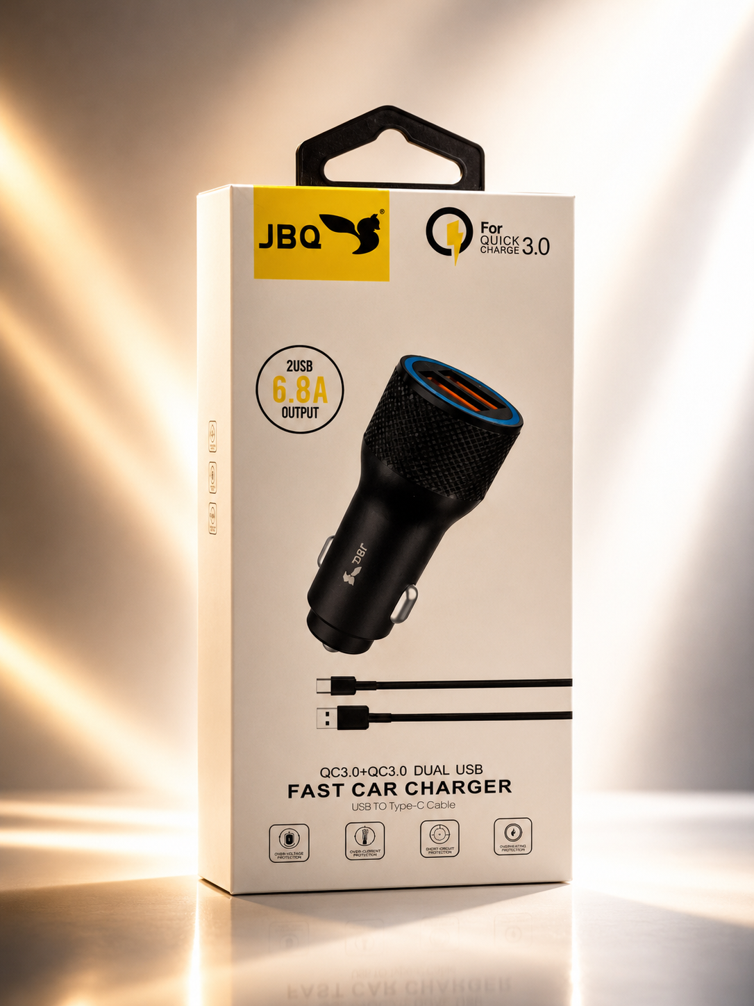 شارژر فندکی  JBQ مدل QC3.0