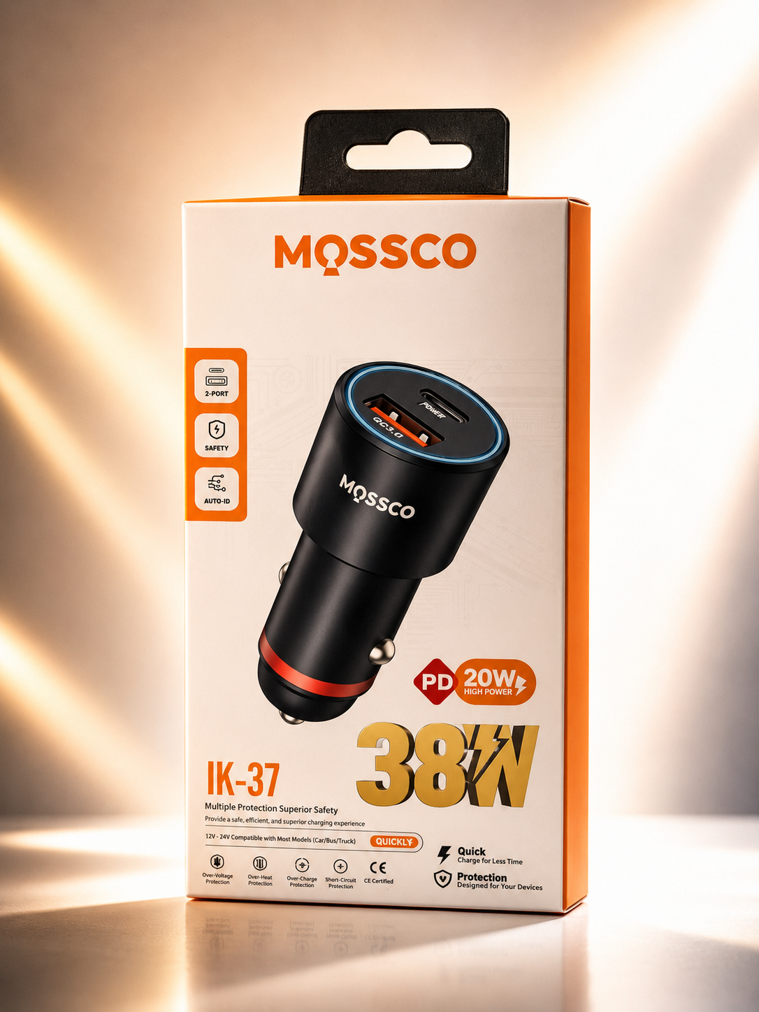 شارژر فندکی ۳۸ وات MQSSCO مدل IK-37